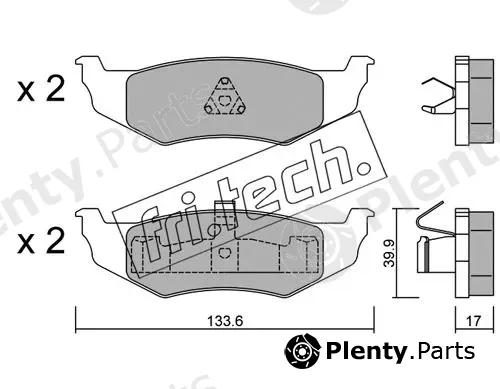 fri.tech. 538.0 — Brake Pad Set, disc brake