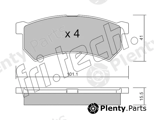 fri.tech. 1224.0 — Brake Pad Set, disc brake