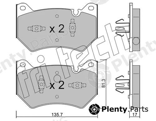 fri.tech. 1170.1 — Brake Pad Set, disc brake