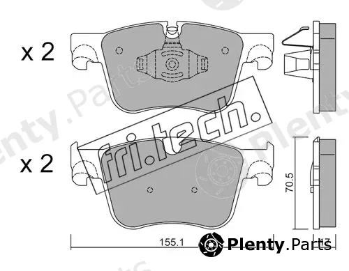 fri.tech. 1001.1 — Brake Pad Set, disc brake