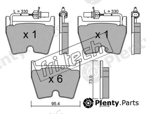 fri.tech. 1067.0 — Brake Pad Set, disc brake