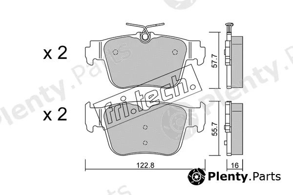 fri.tech. 1317.0 — Brake Pad Set, disc brake