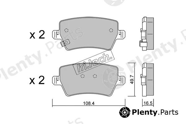 fri.tech. 1287.0 — Brake Pad Set, disc brake