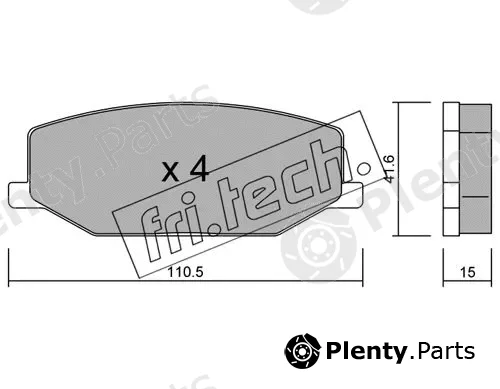 fri.tech. 099.0 — Brake Pad Set, disc brake
