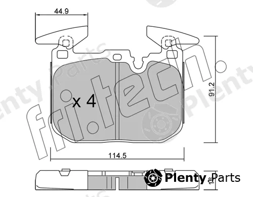 fri.tech. 1039.3 — Brake Pad Set, disc brake