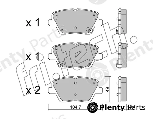 fri.tech. 1243.0 — Brake Pad Set, disc brake