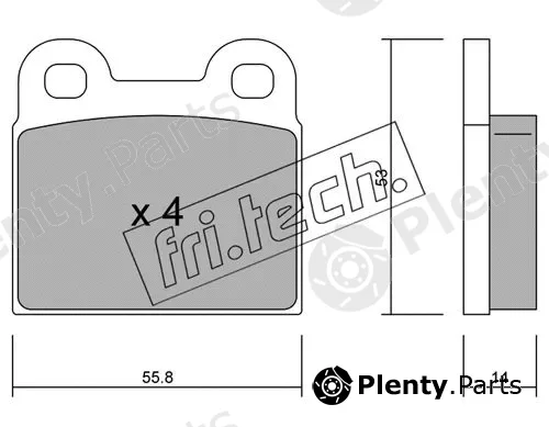 fri.tech. 002.0 — Brake Pad Set, disc brake