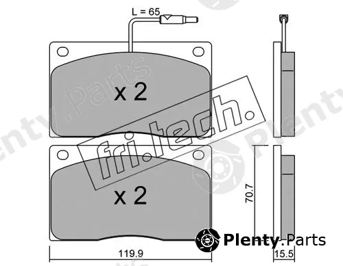 fri.tech. 091.1 — Brake Pad Set, disc brake