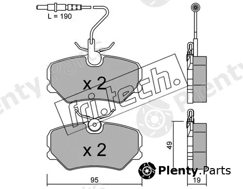 fri.tech. 101.0 — Brake Pad Set, disc brake