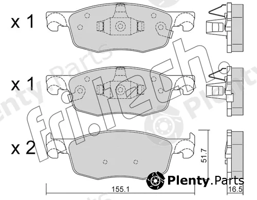 fri.tech. 1282.0 — Brake Pad Set, disc brake