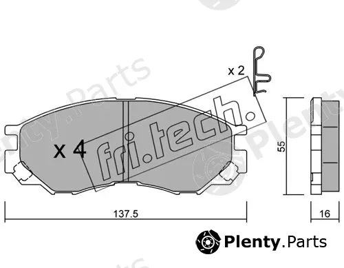 fri.tech. 416.0 — Brake Pad Set, disc brake