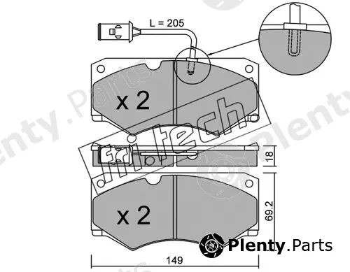 fri.tech. 016.3 — Brake Pad Set, disc brake