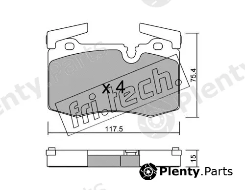 fri.tech. 846.0 — Brake Pad Set, disc brake