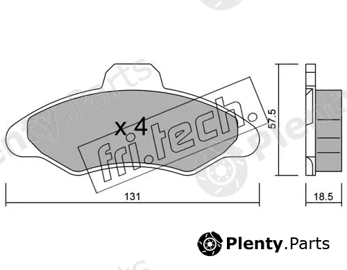 fri.tech. 073.0 — Brake Pad Set, disc brake