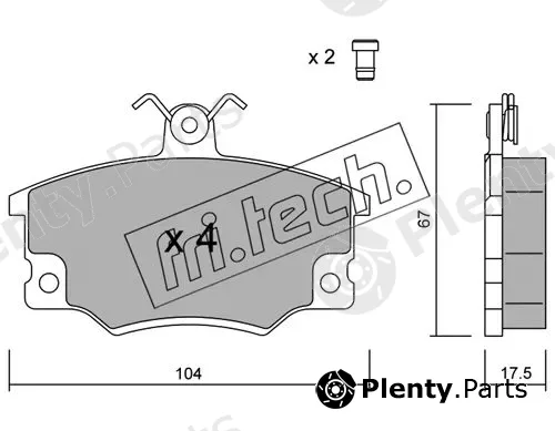 fri.tech. 032.1 — Brake Pad Set, disc brake