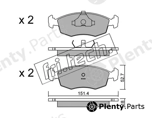 fri.tech. 096.2 — Brake Pad Set, disc brake