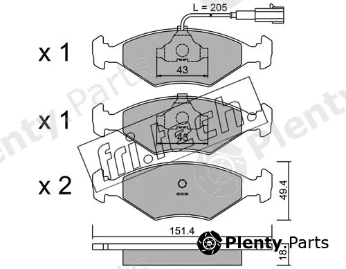 fri.tech. 059.4 — Brake Pad Set, disc brake