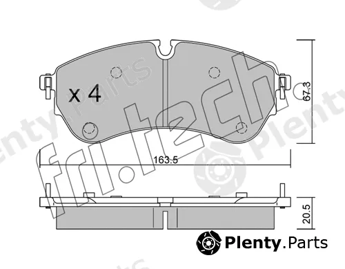 fri.tech. 1173.0 — Brake Pad Set, disc brake