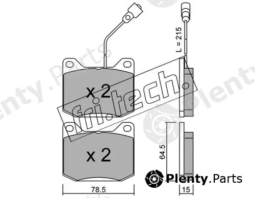fri.tech. 082.1 — Brake Pad Set, disc brake