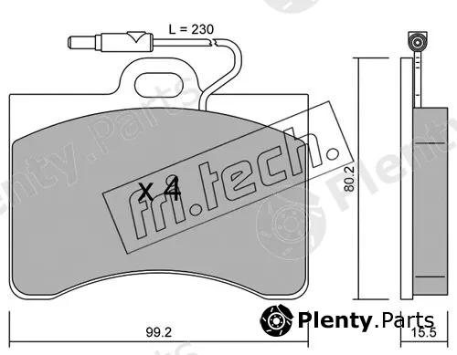 fri.tech. 087.0 — Brake Pad Set, disc brake