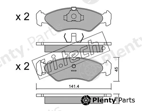 fri.tech. 075.0 — Brake Pad Set, disc brake