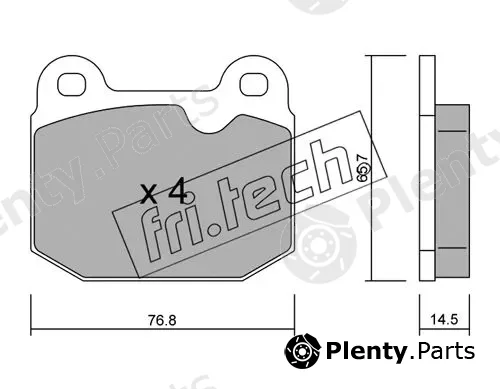 fri.tech. 015.3 — Brake Pad Set, disc brake