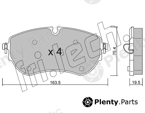 fri.tech. 1172.0 — Brake Pad Set, disc brake