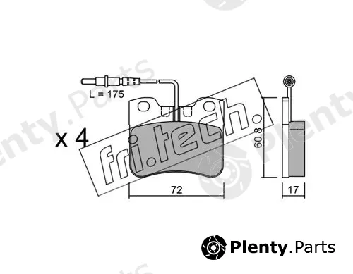 fri.tech. 062.1 — Brake Pad Set, disc brake