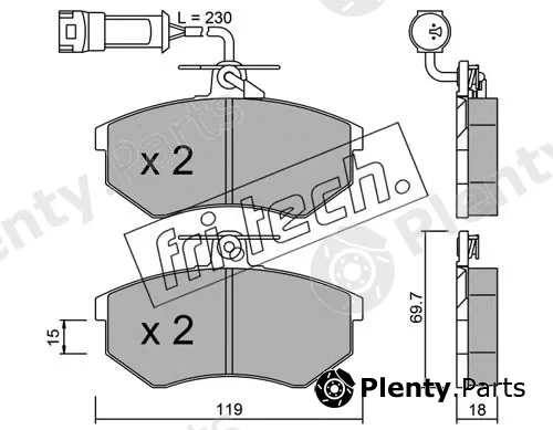 fri.tech. 151.4 — Brake Pad Set, disc brake