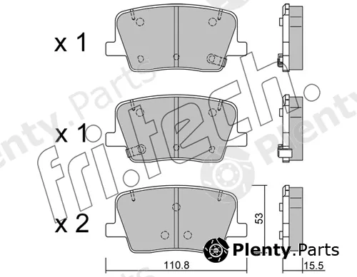 fri.tech. 1232.0 — Brake Pad Set, disc brake