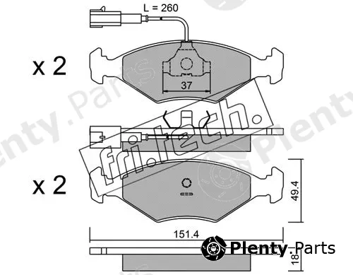 fri.tech. 059.1 — Brake Pad Set, disc brake