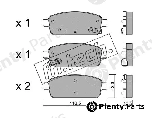 fri.tech. 857.0 — Brake Pad Set, disc brake