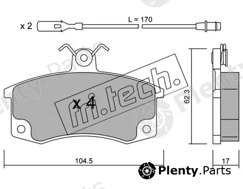 fri.tech. 064.1 — Brake Pad Set, disc brake