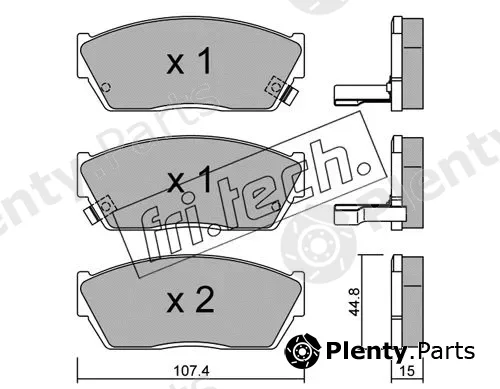 fri.tech. 056.2 — Brake Pad Set, disc brake