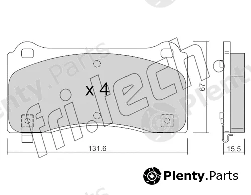 fri.tech. 1277.0 — Brake Pad Set, disc brake