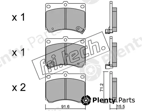 fri.tech. 205.0 — Brake Pad Set, disc brake