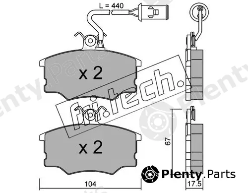 fri.tech. 055.1 — Brake Pad Set, disc brake