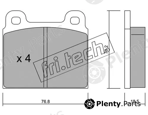 fri.tech. 080.0 — Brake Pad Set, disc brake