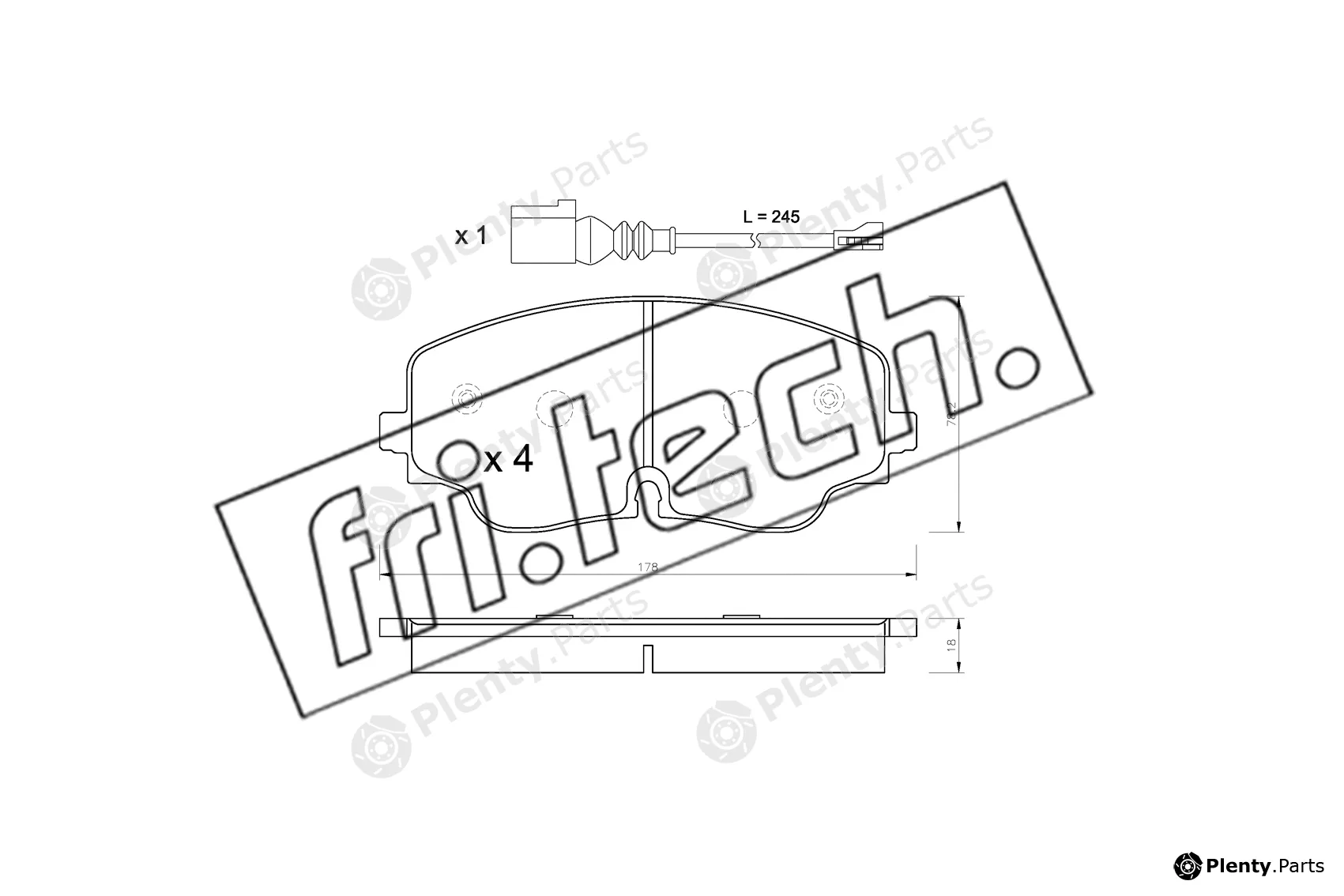 fri.tech. 1316.0 — Brake Pad Set, disc brake