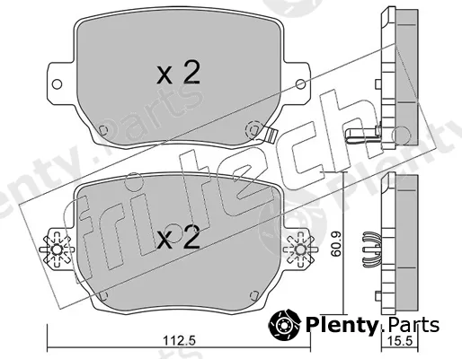 fri.tech. 1334.0 — Brake Pad Set, disc brake