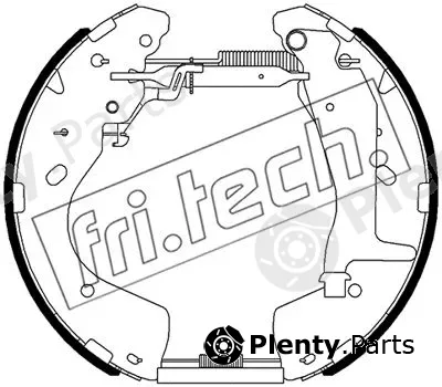 fri.tech. 16522 — Brake Shoe Set Kit premounted