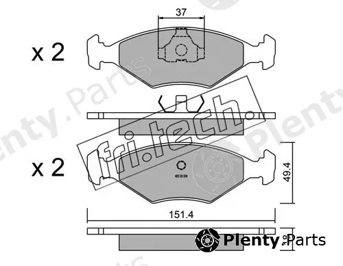 fri.tech. 059.2 — Brake Pad Set, disc brake