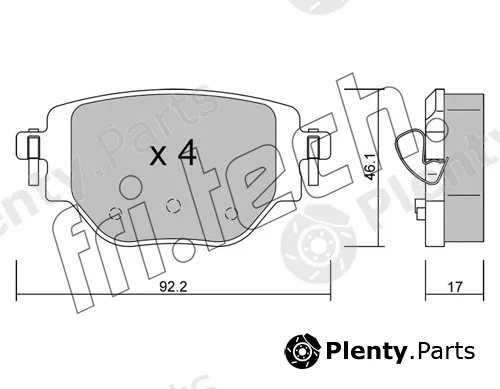 fri.tech. 1246.0 — Brake Pad Set, disc brake