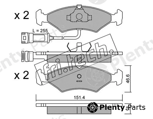 fri.tech. 031.1 — Brake Pad Set, disc brake