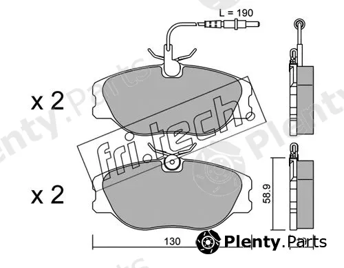 fri.tech. 074.4 — Brake Pad Set, disc brake