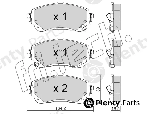 fri.tech. 1234.0 — Brake Pad Set, disc brake