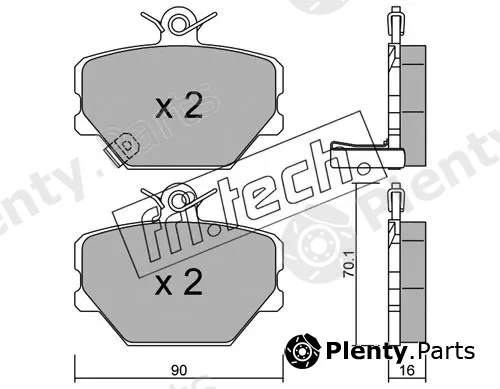 fri.tech. 350.0 — Brake Pad Set, disc brake