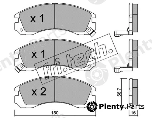 fri.tech. 136.0 — Brake Pad Set, disc brake