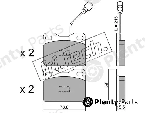fri.tech. 017.4 — Brake Pad Set, disc brake