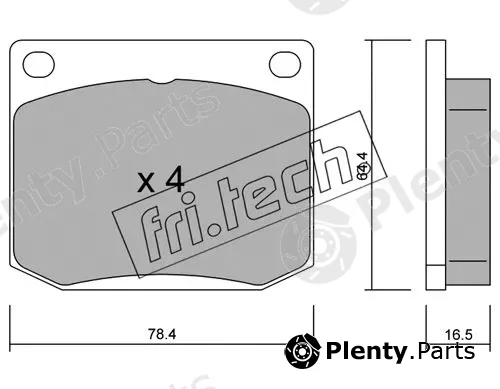fri.tech. 020.0 — Brake Pad Set, disc brake